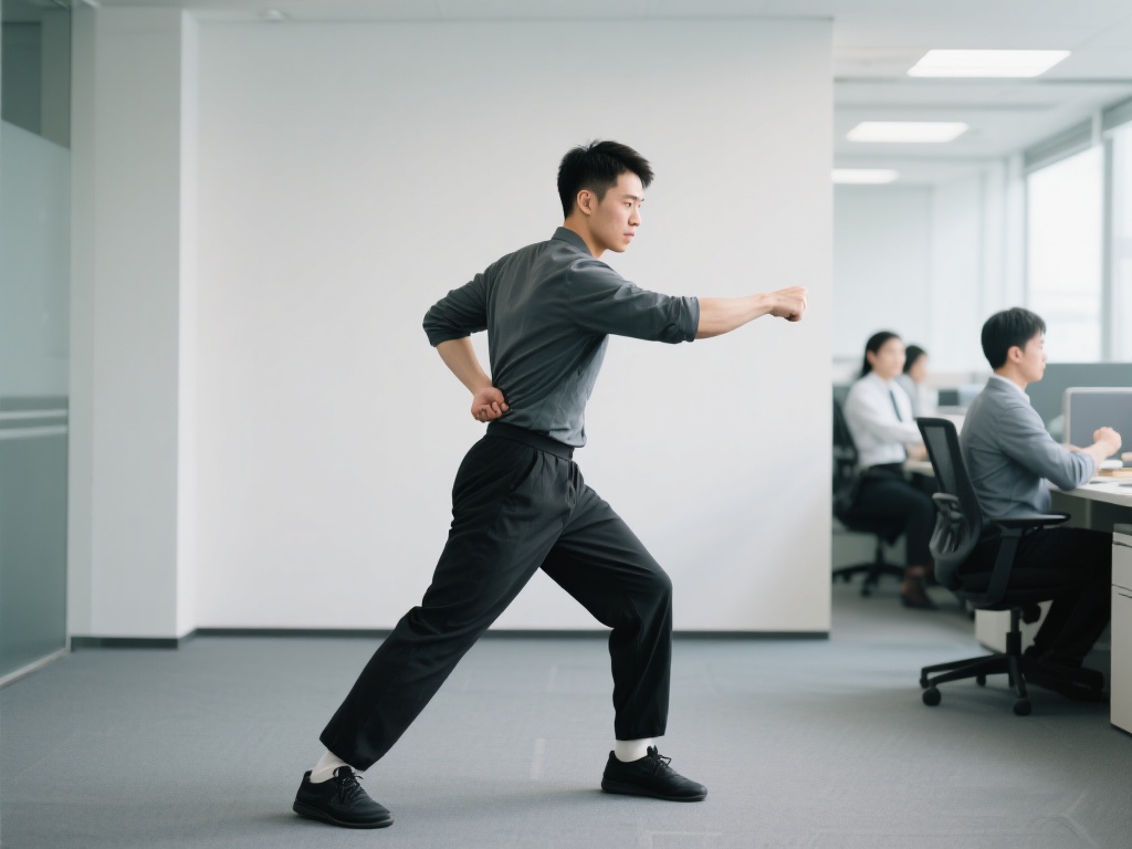 “吴愉教你早间拳法:健康日常训练新技巧” 小李是一位32岁的办公室白领,长期久坐导